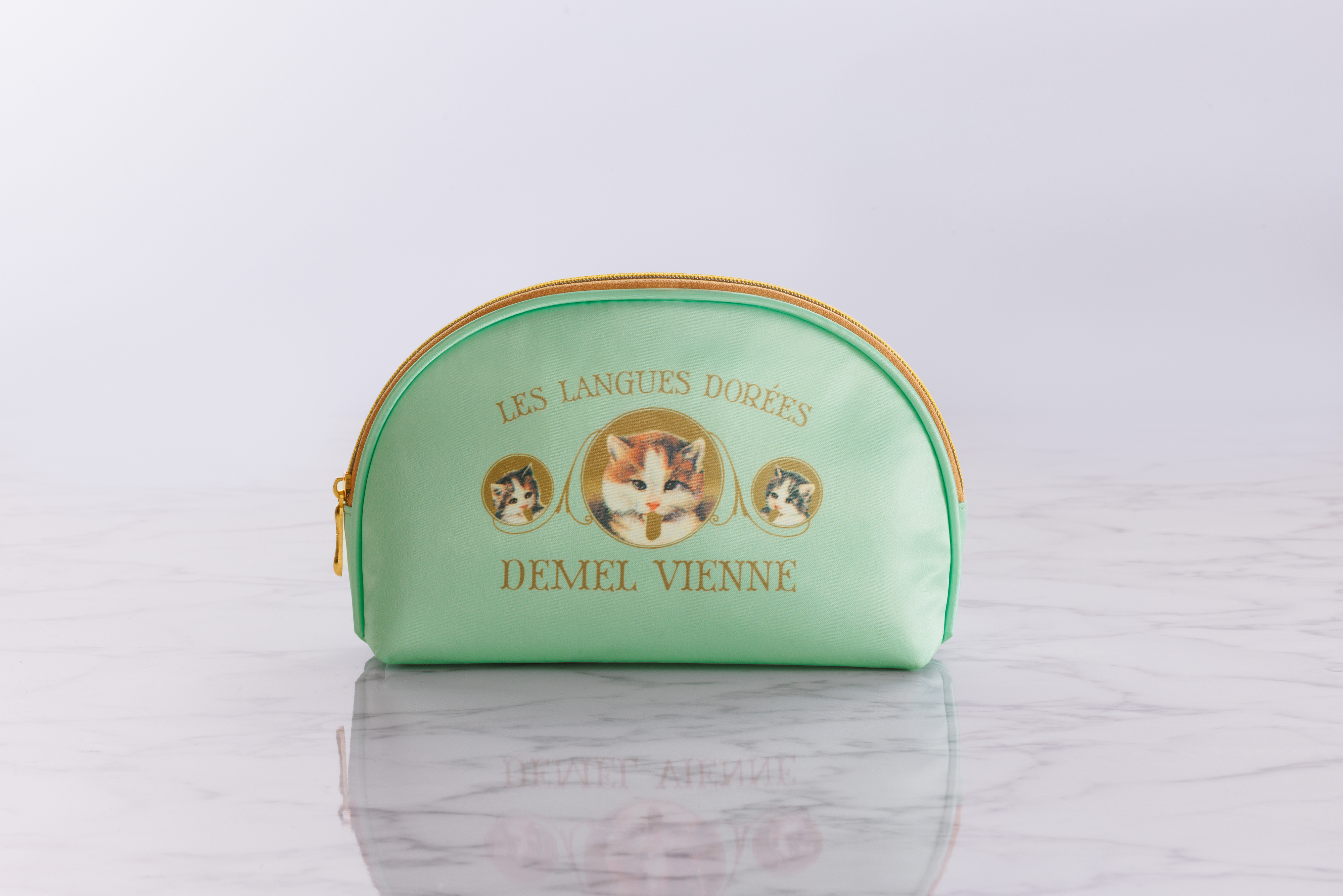 猫ポーチ（ソリッドチョコ猫ラベル ミルク セット）